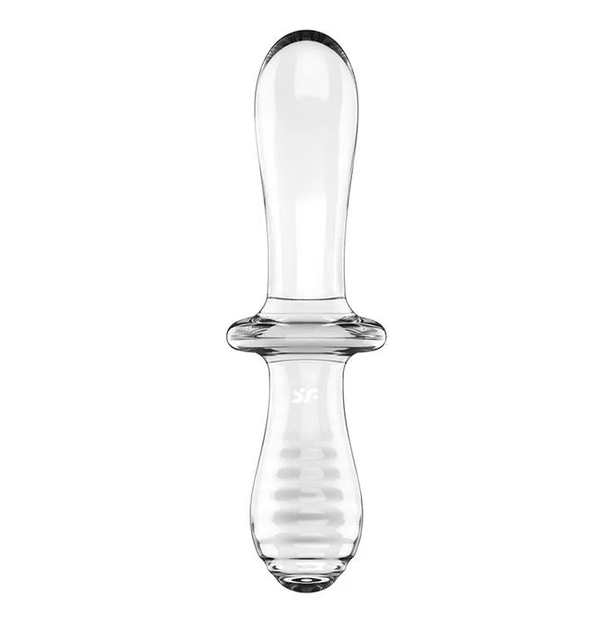 Satisfyer Double Crystal Glass Dildo - Clear