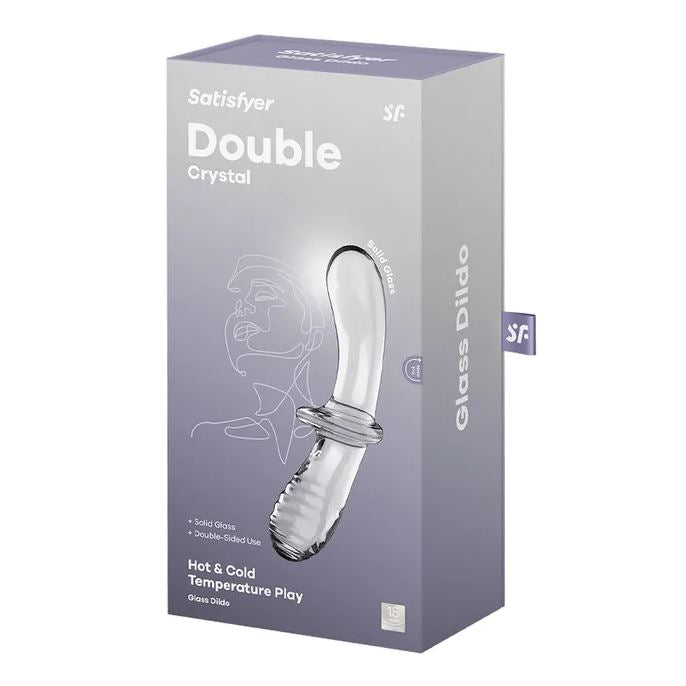 Satisfyer Double Crystal Glass Dildo - Clear
