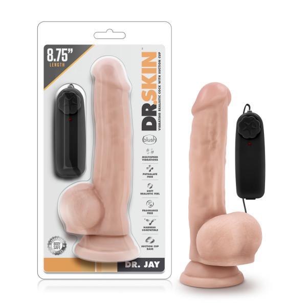 Dr. Skin Dr. Jay - Flesh 8.75 Inch Vibrating Dong