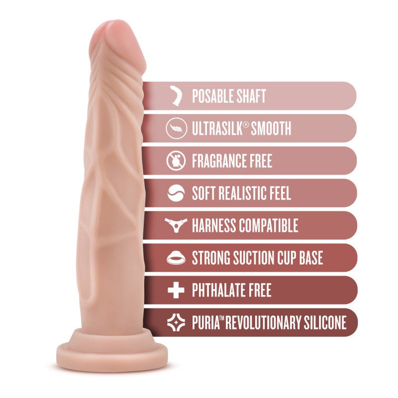 Dr. Skin - 7 Inch Dr. Carter Poseable Dildo - Flesh