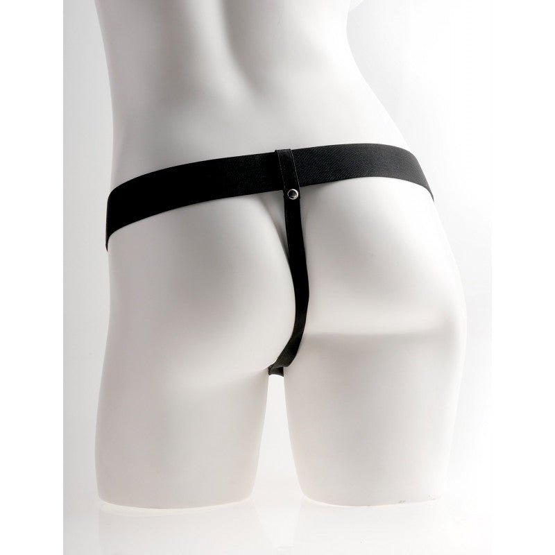Fetish Fantasy Vibrating 9 Inch Hollow Strap-On with Balls - Flesh