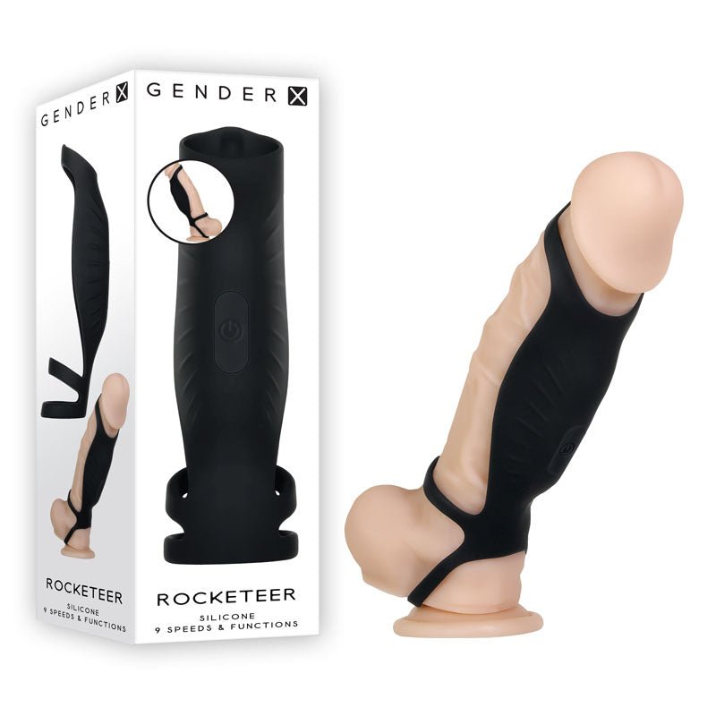 Gender X Rocketeer Vibrating Penis Sleeve - Black