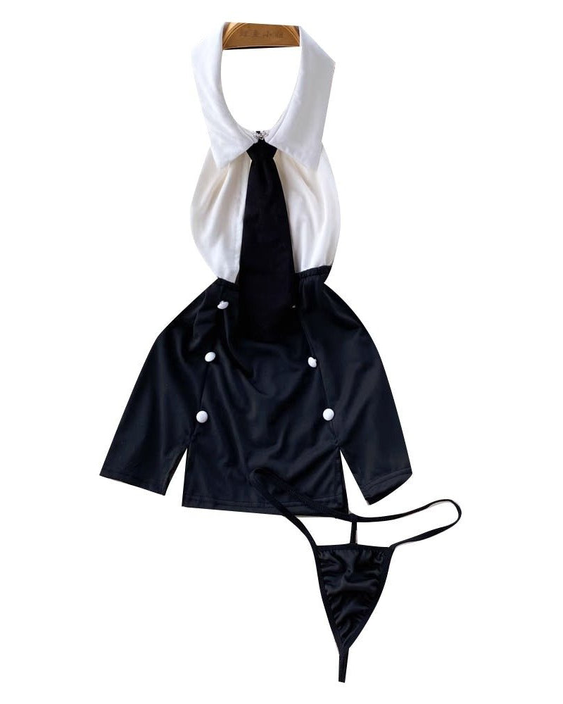 Show Him Who The Boss Is – 4 Piece Set with Panty & Stockings