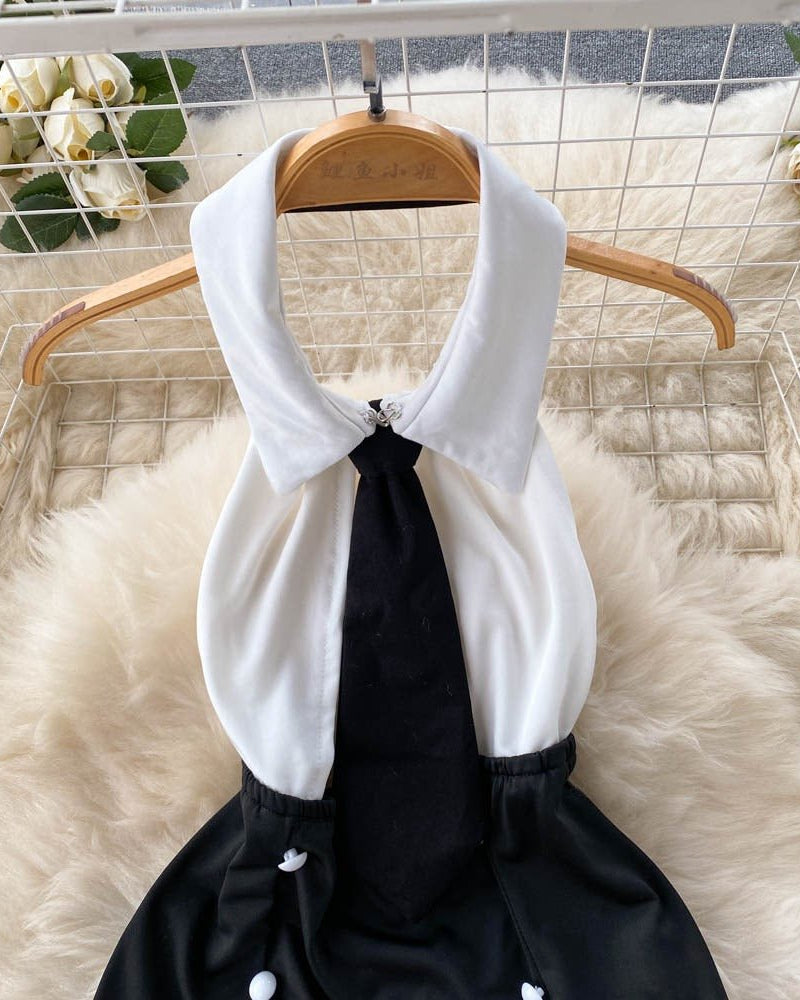 Show Him Who The Boss Is – 4 Piece Set with Panty & Stockings