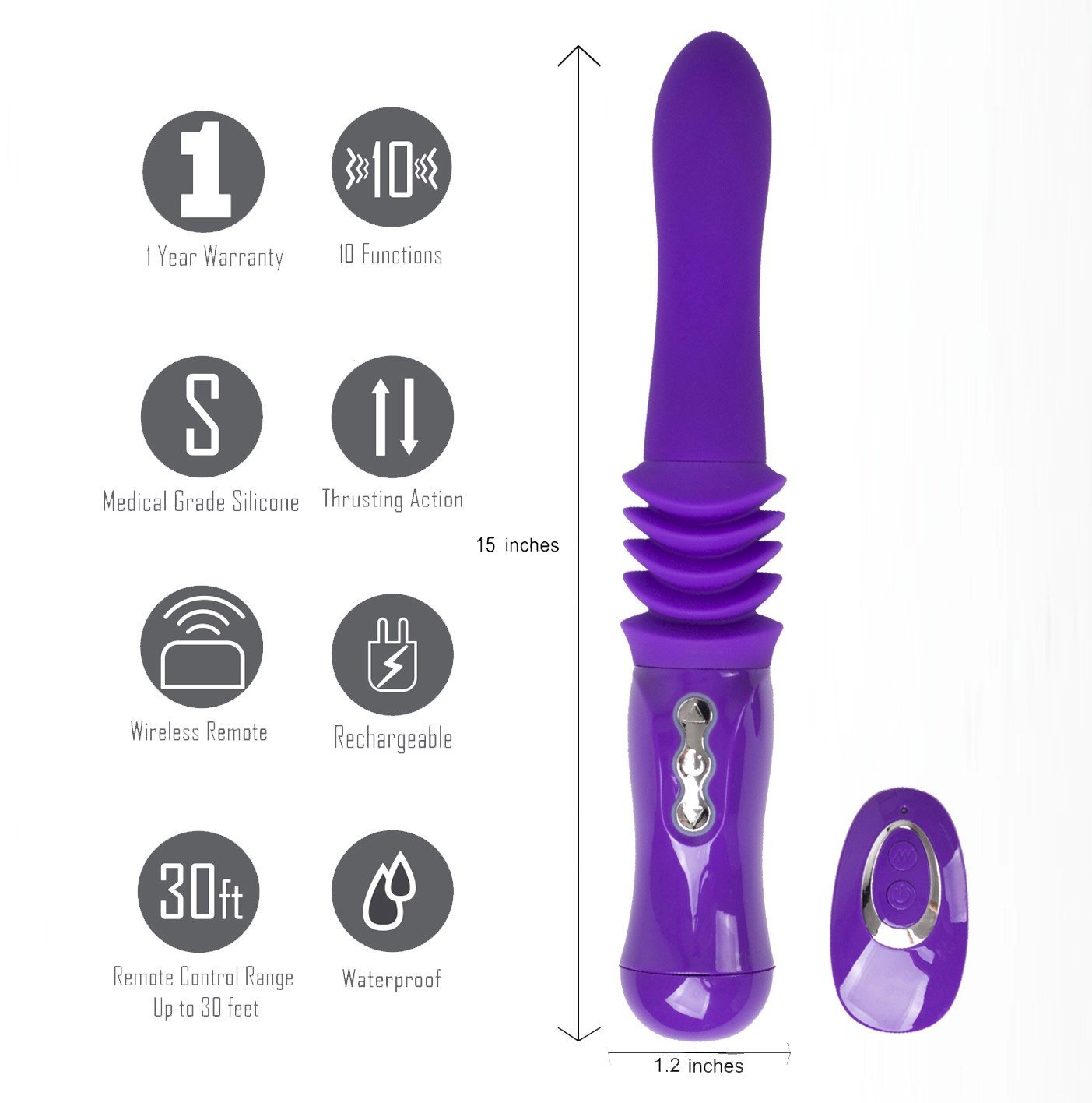 Maia Monroe Portable Thrusting Vibe - Purple