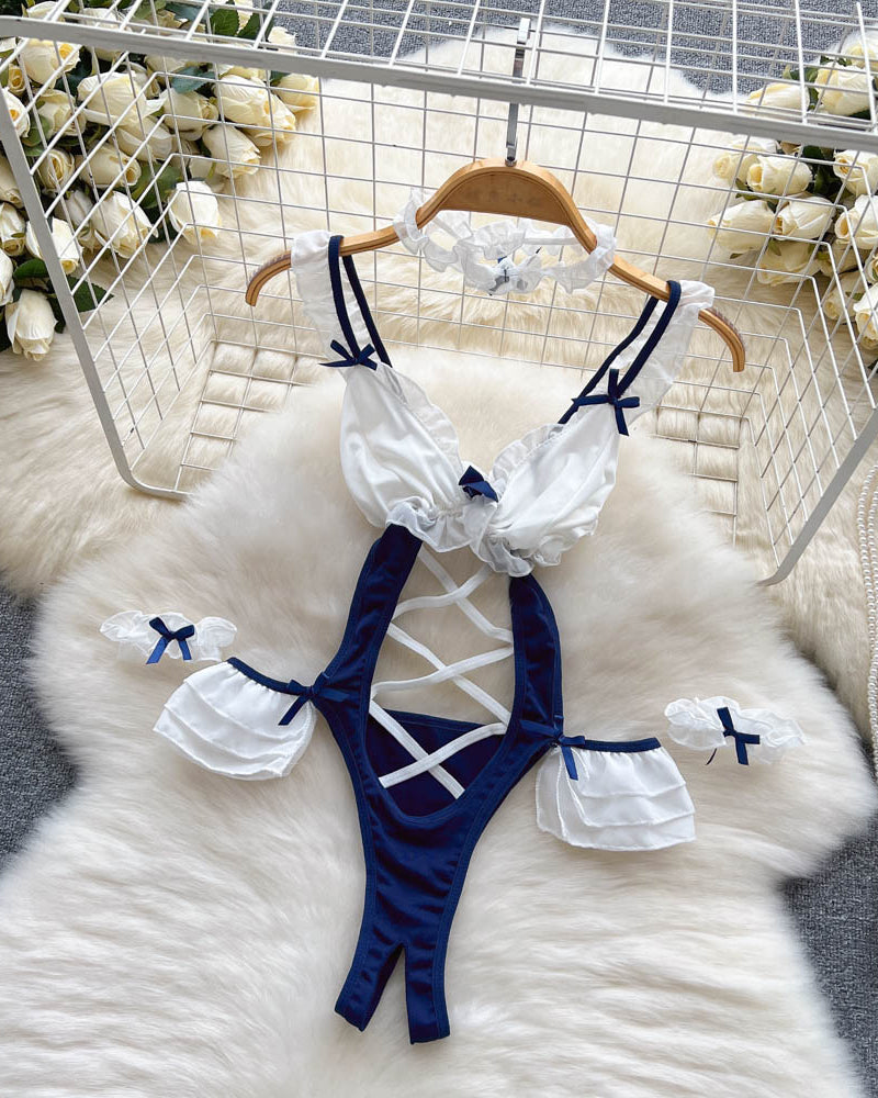 Keep His Attention Tied to You – 2 Piece Set with Choker