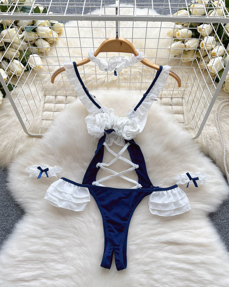 Keep His Attention Tied to You – 2 Piece Set with Choker