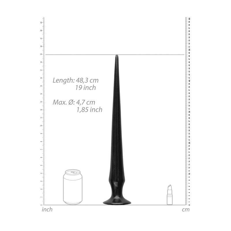 OUCH! Ass Spike 20 Inches Black Dildo