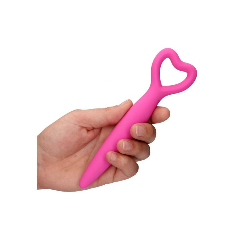Ouch! Silicone Vaginal Dilator Set - Pink - Vibrating - Set of 5 Sizes