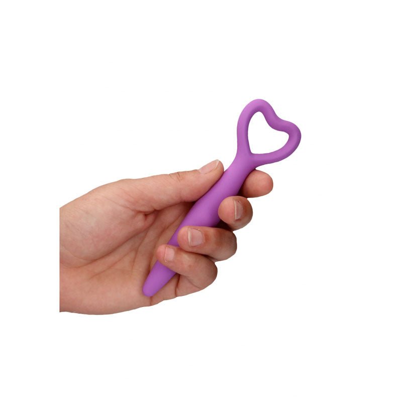 OUCH! Silicone Vaginal Dilator Set - Purple - Vibrating - Set of 5 Sizes