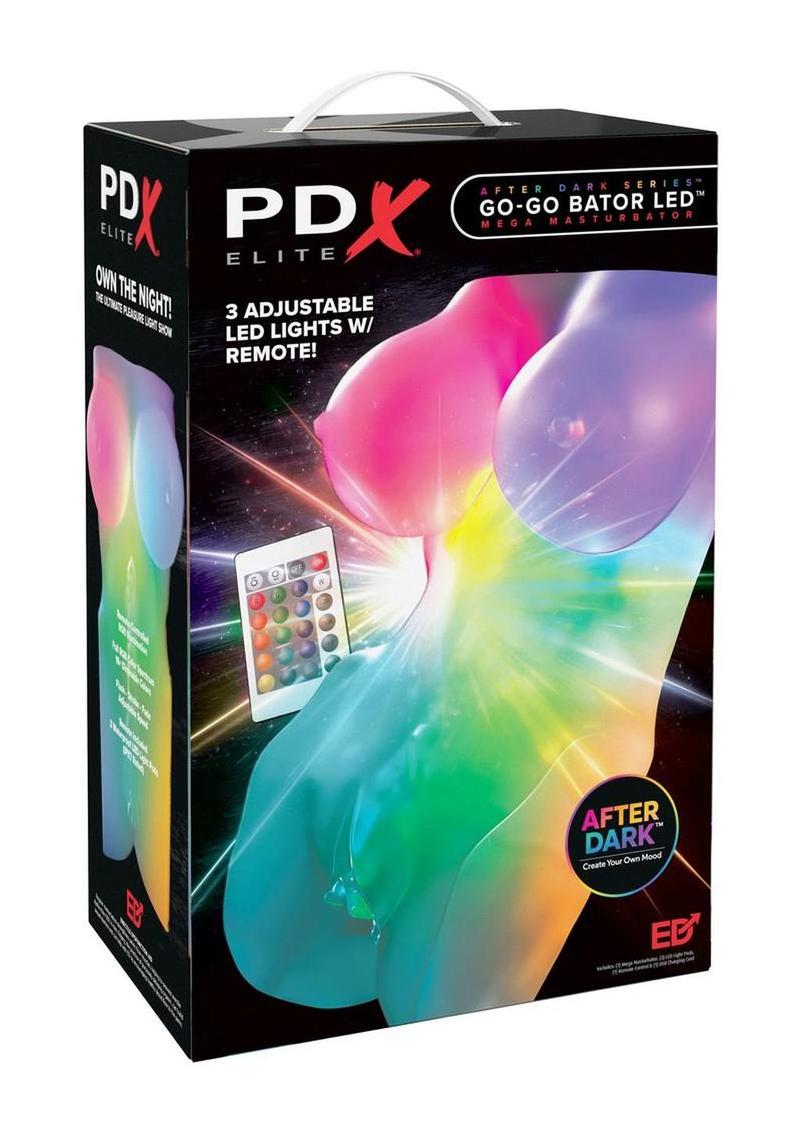 Pdx Elite Go-Go Bator Led Mega Rechargeable Masturbator - Pussy/Ass