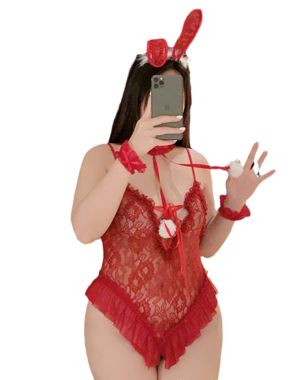 Go Fluffy, Fierce And Deliciously Feral – 4 Piece Set with Choker, Panty & Headpiece