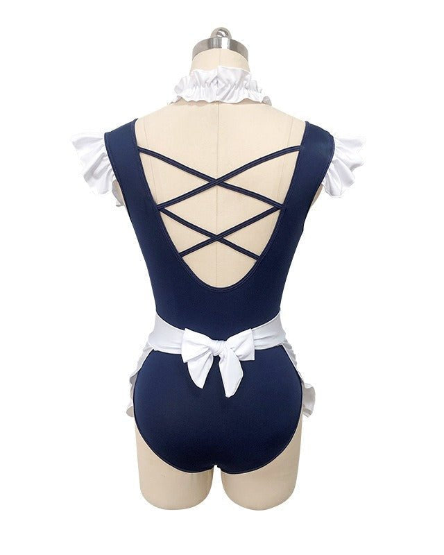 Make His Maid Fantasy Come True – 3 Piece Set with Choker & Robe