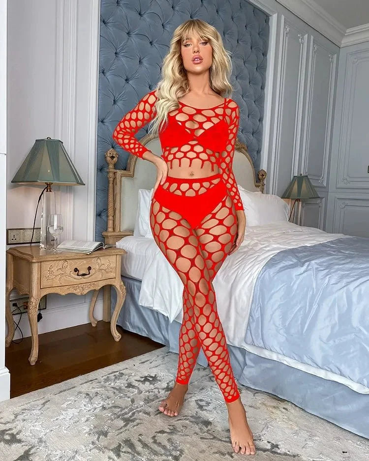Turn Up The Tension Tonight – 2 Piece Set with Stockings