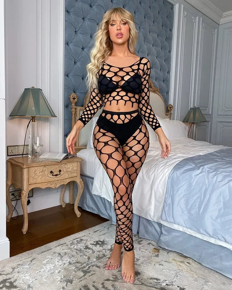 Turn Up The Tension Tonight – 2 Piece Set with Stockings