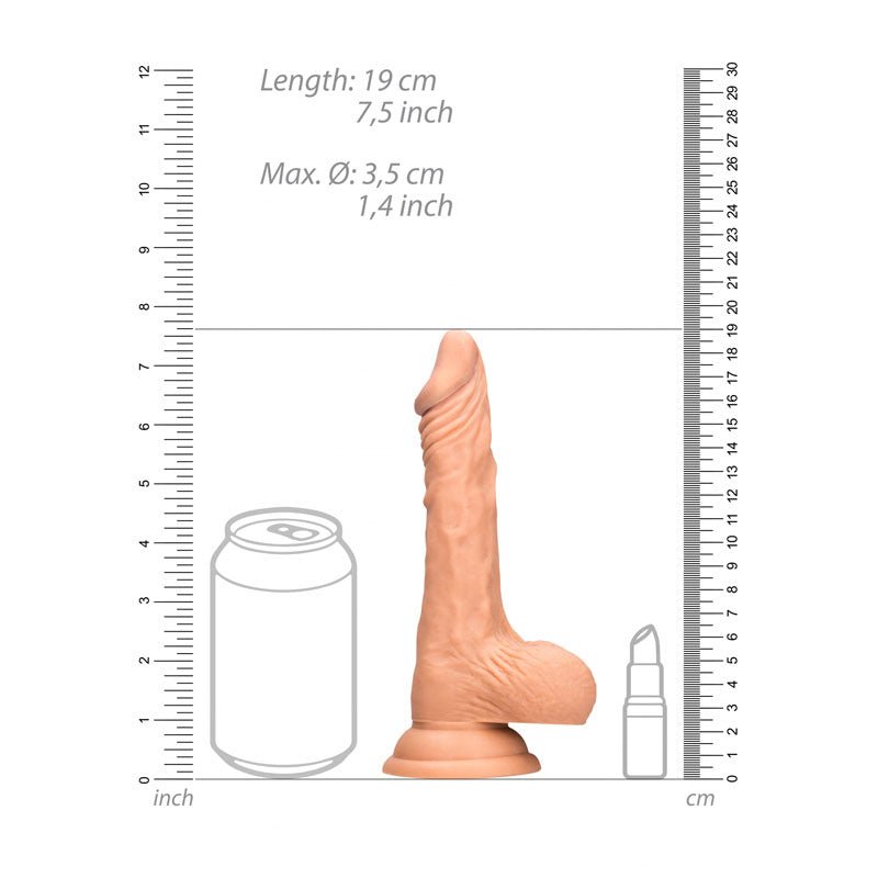 RealRock 7 Inch Flesh Realistic Dildo with Balls