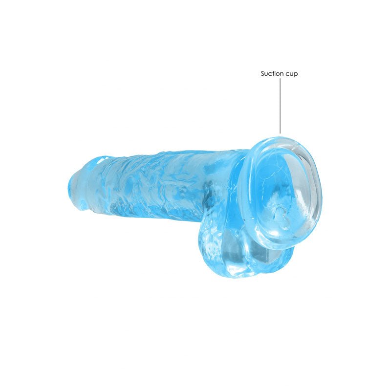 RealRock 8 Inch Realistic Dildo With Balls - Blue