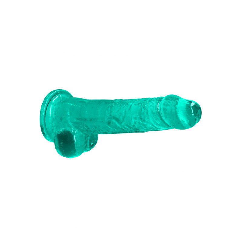 RealRock 8 Inch Realistic Dildo With Balls - Turquoise