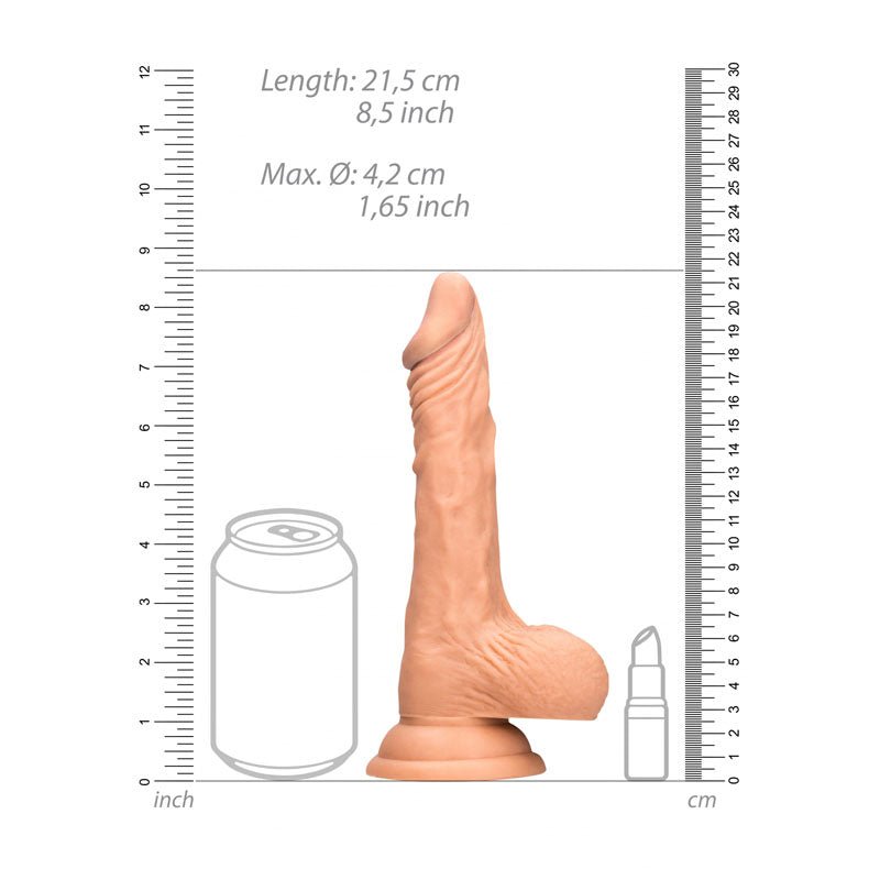 RealRock 8 Inch Realistic Flesh Dong with Balls