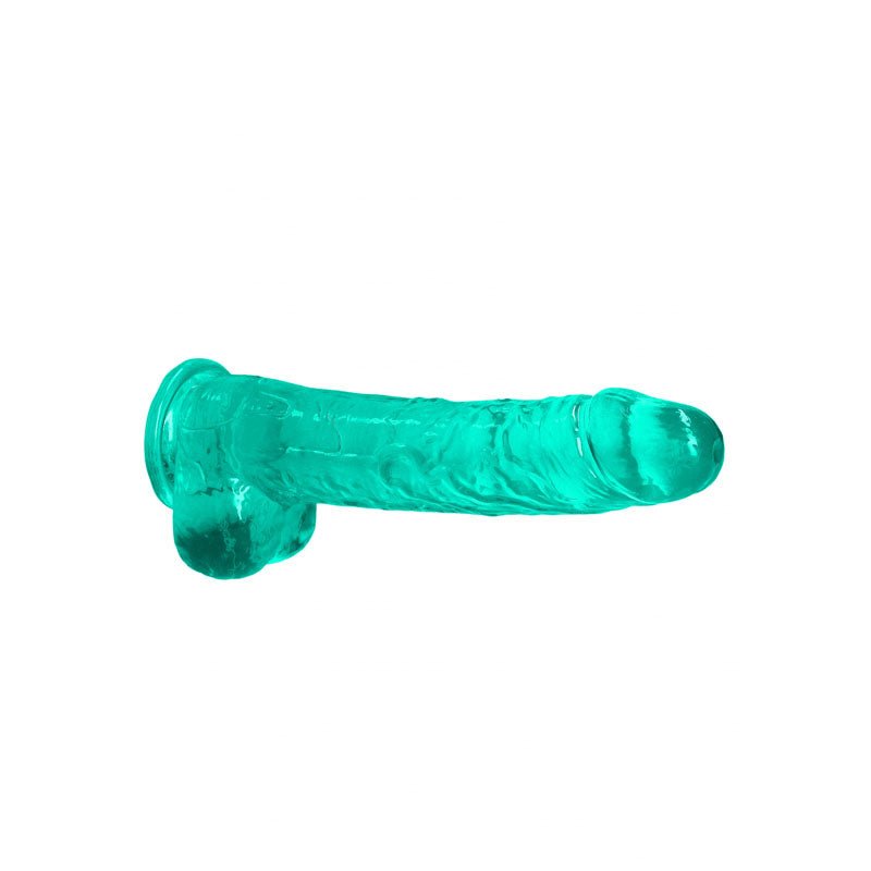 RealRock 9 inch Realistic Dildo with Balls - Turquoise