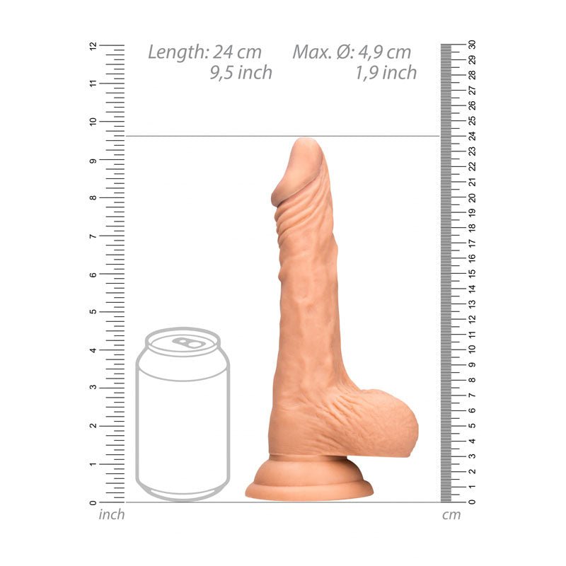 RealRock 9 Inch Realistic Flesh Dong with Balls