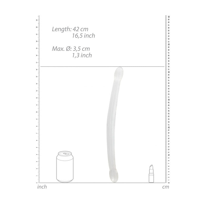 RealRock Non Realistic 17 Inch Double Dong - Clear
