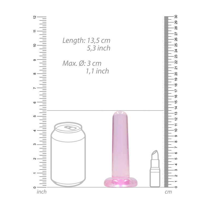 RealRock Non Realistic 5 Inch Dildo With Suction Cup - Pink