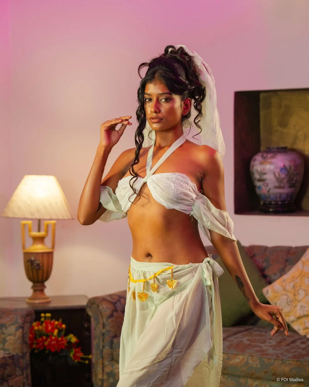 Be His Arabian Princess Tonight – 4 Piece Set with Panty, Skirt & Veil