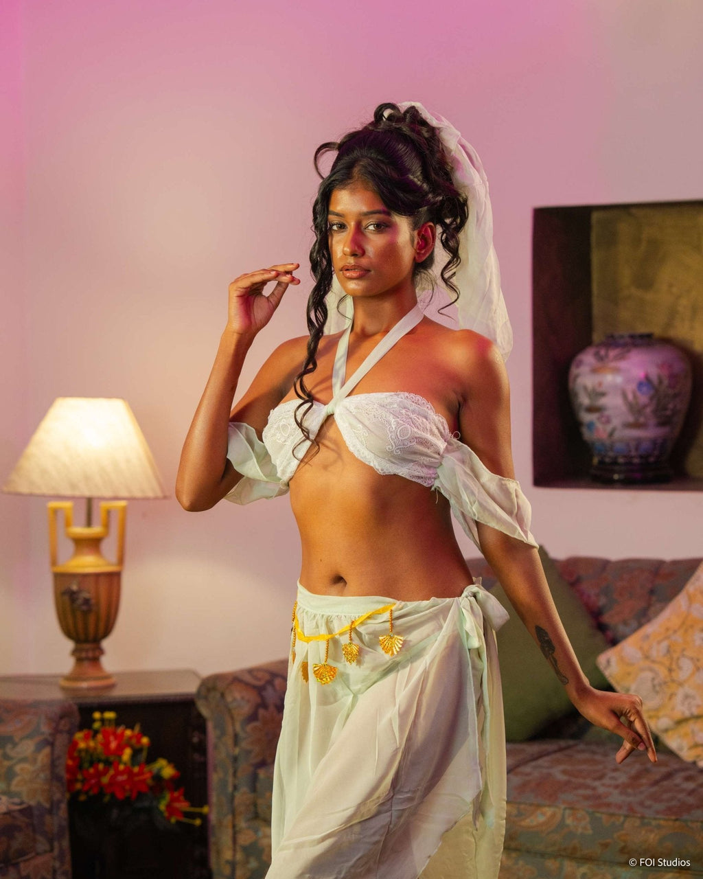Be His Arabian Princess Tonight – 4 Piece Set with Panty, Skirt & Veil