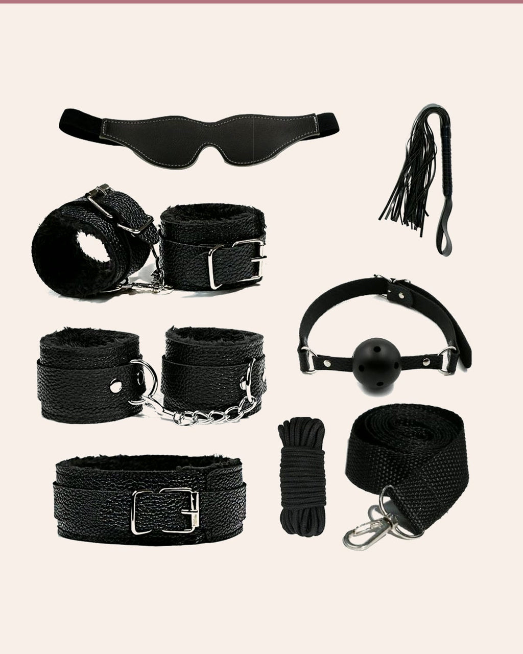 Take Control Of Tonight – 8 Piece Set with Cuffs & Choker