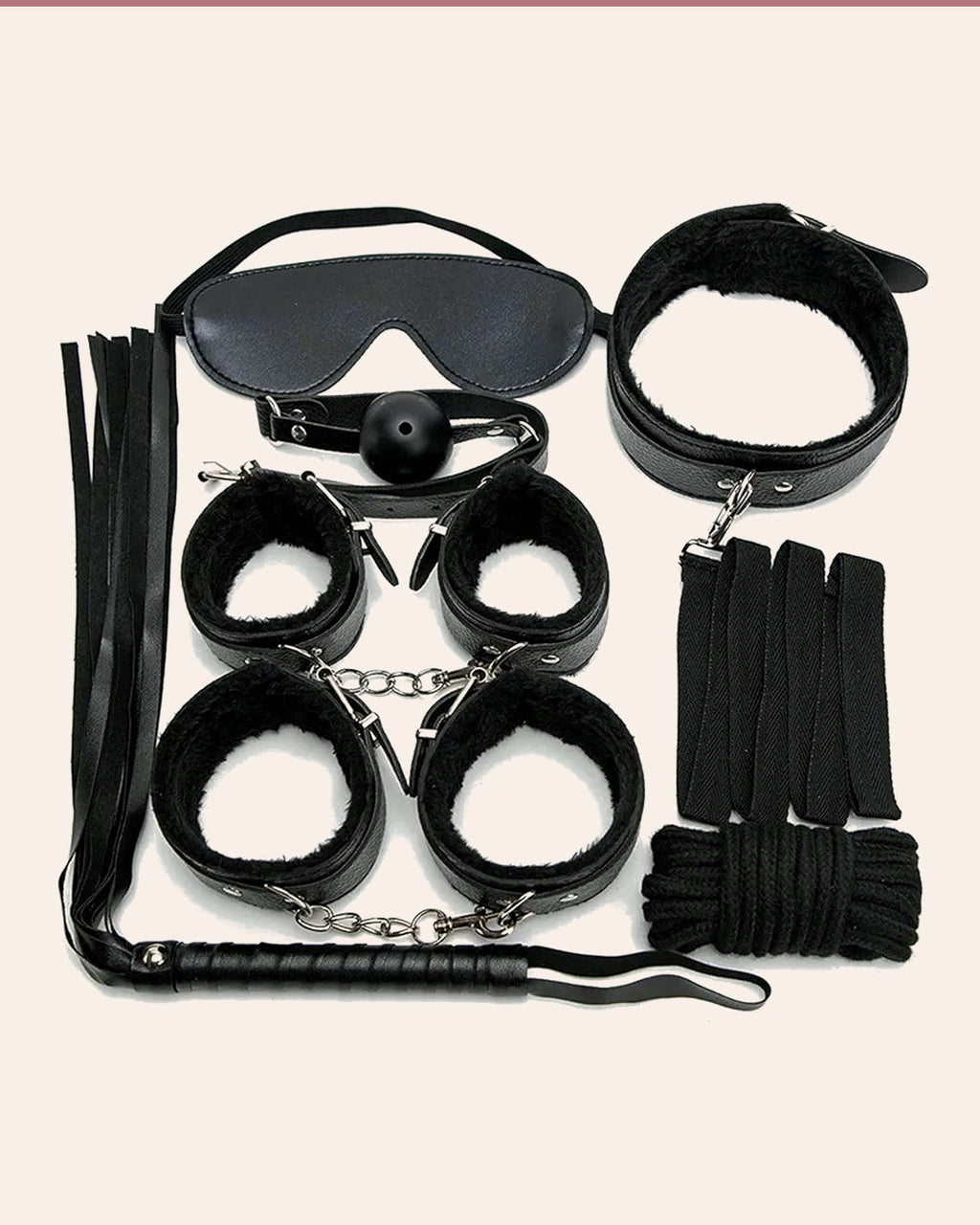 Take Control Of Tonight – 8 Piece Set with Cuffs & Choker