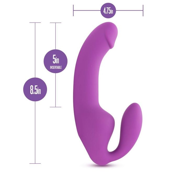 Temptasia Cyrus 8.5 Inch Strapless Dildo - Purple