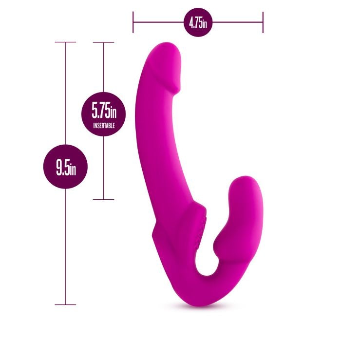 Temptasia Estella 9.5 Inch Strapless Dildo - Pink
