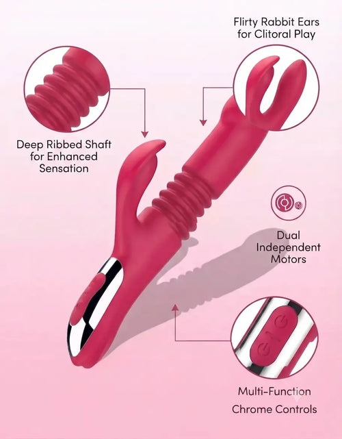 Bliss Rabbit Dual-Motor Vibrator with Ribbed Shaft