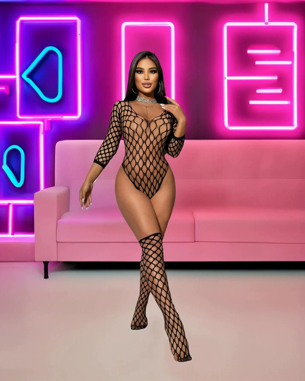 Own Every Inch Tonight – 2 Piece Set with Stockings