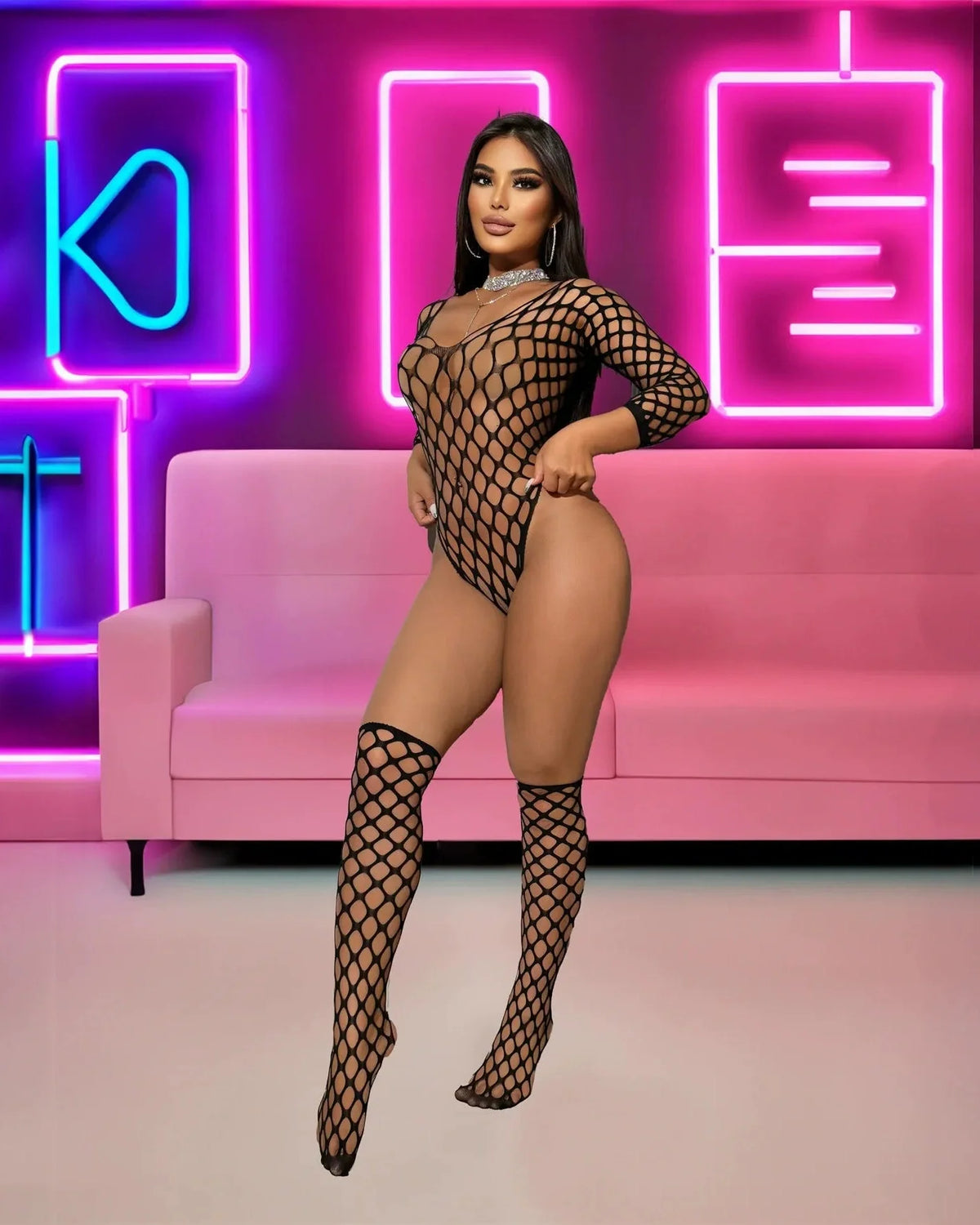 Own Every Inch Tonight – 2 Piece Set with Stockings