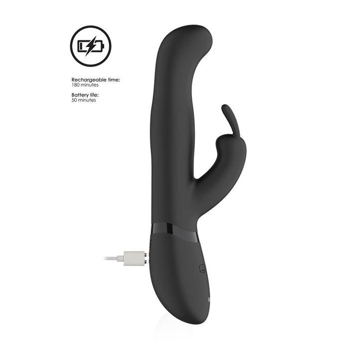 Vive Izara Rotating Beads Rabbit Vibrator - Black