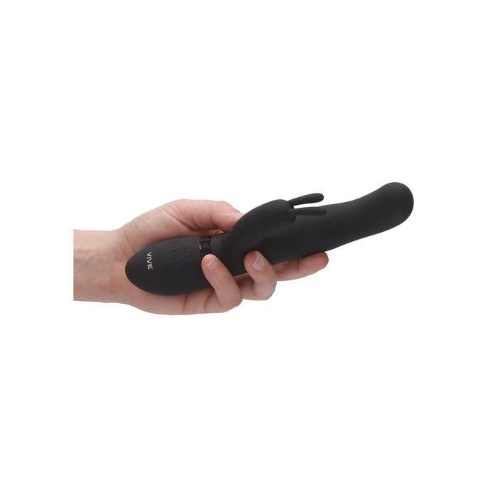 Vive Izara Rotating Beads Rabbit Vibrator - Black