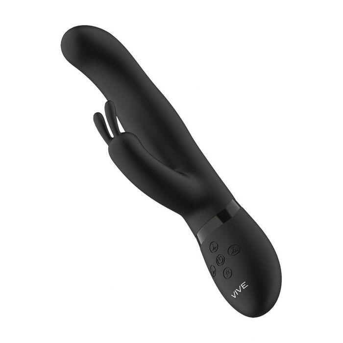 Vive Izara Rotating Beads Rabbit Vibrator - Black
