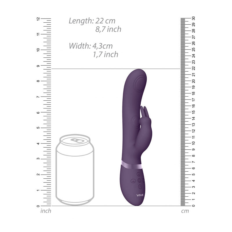 Vive May Dual Pulse Wave Rabbit Vibrator - Purple