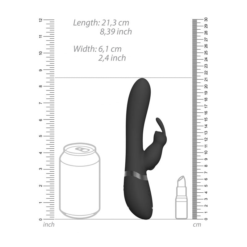 Vive TAKA Inflatable Rabbit Vibrator - Black