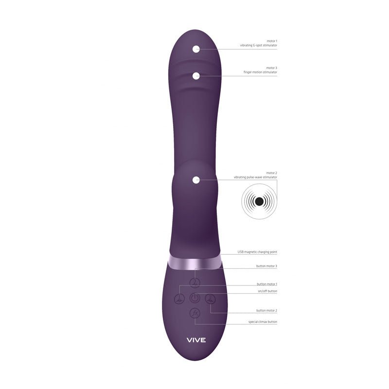 Vive TANI Pulse Wave G-Spot Rabbit Vibrator - Purple