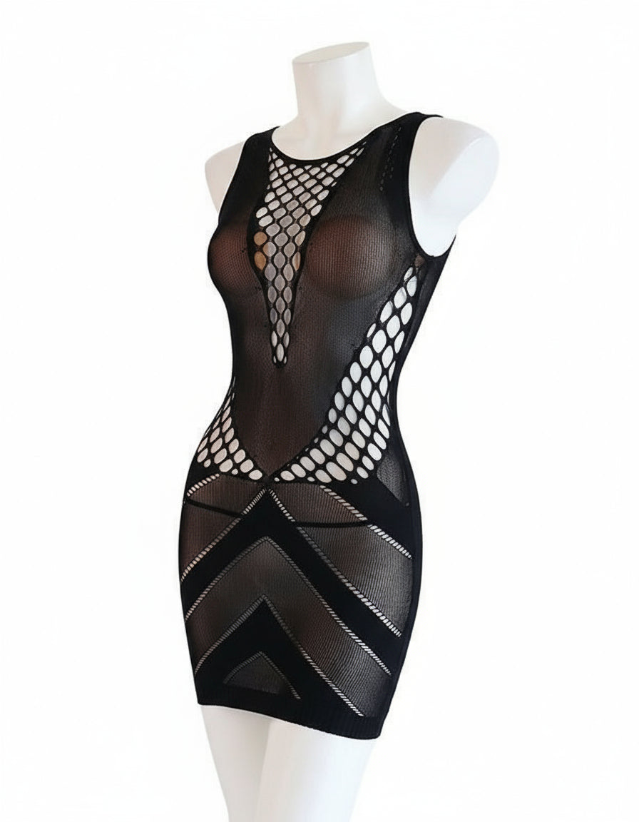 Make Him Stop And Look Twice – Sheer Mini Dress